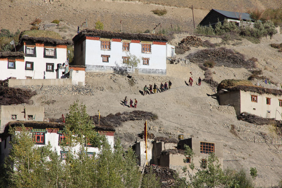 La vie paisible d'un village isolé. Lhalung, Himachal Pradesh
